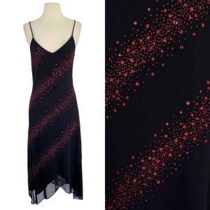 VTG Nina Austin Beaded Black Dress Medium